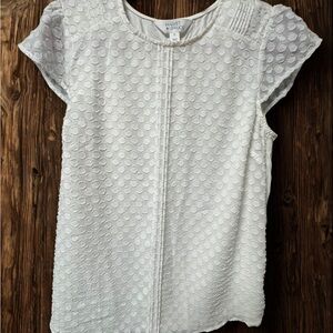 Market & Spruce Ivory Textured Blouse